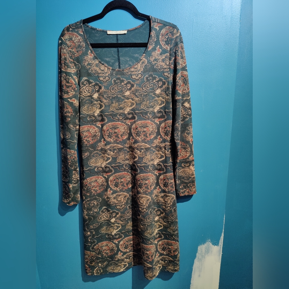 Peruvian Collection, Large, long sleeve print dress.